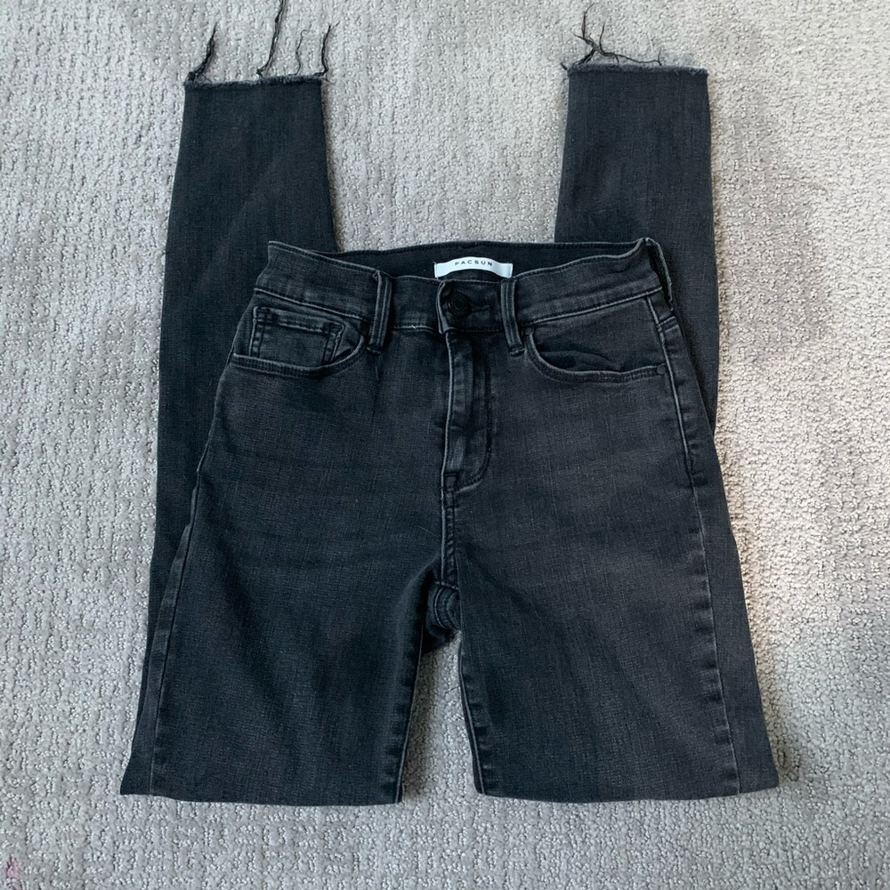 pacsun black ripped skinny jeans